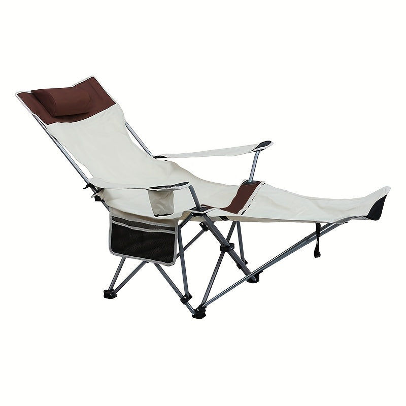Iron Beach Chair Folding Outdoor Recliner