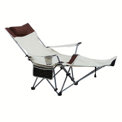 Iron Beach Chair Folding Outdoor Recliner