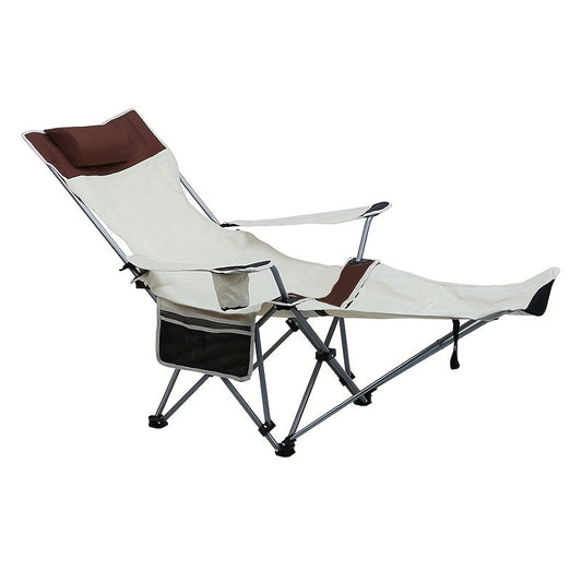 Iron Beach Chair Folding Outdoor Recliner