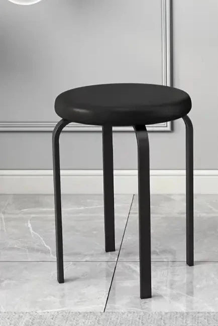 Contemporary Black Metal Vanity Stool