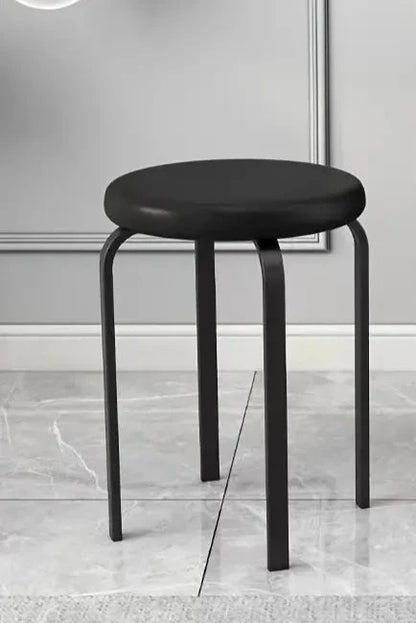Contemporary Black Metal Vanity Stool