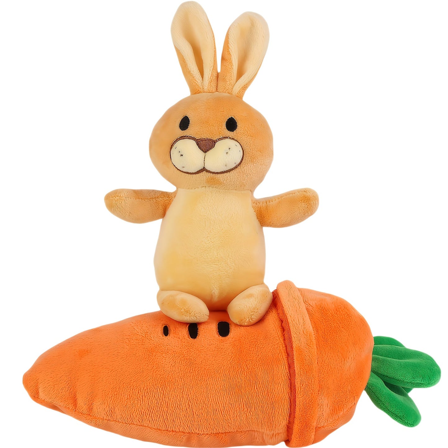 Easter Bunny Plush Toy with Carrot Hideaway