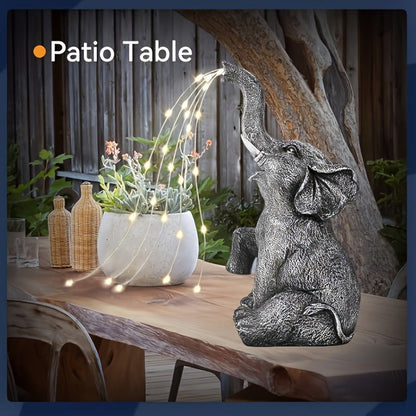 Solar Elephant LED Lantern Garden Light Outdoor Decor