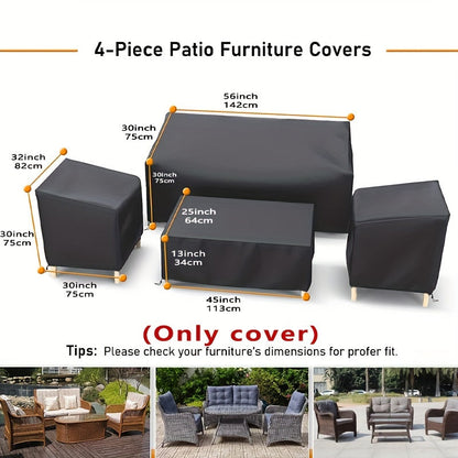 Outdoor Patio Furniture Covers Waterproof & Durable (4PCS)