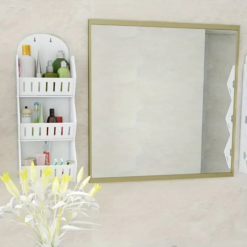 Vinyl Hanging Bathroom Storage Rack - Shelf Butterfly Large