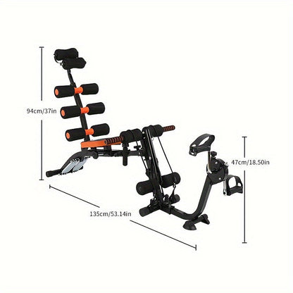 6-in-1 Home Gym Ab Crunch Leg Bench