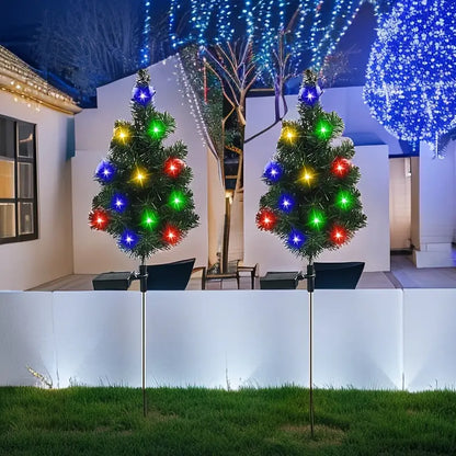 Celestial Blooms: Twin Solar-Powered Christmas Tree Lights
