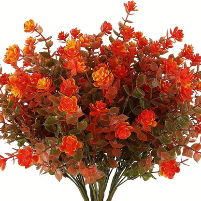 Vibrant Artificial Fall Flowers - Set of 4