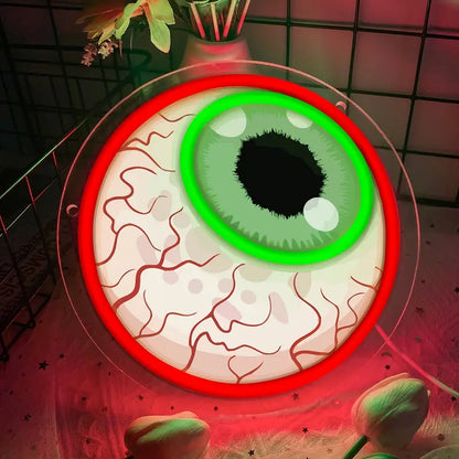 Eyeball Neon Sign - Wall-Mounted Light