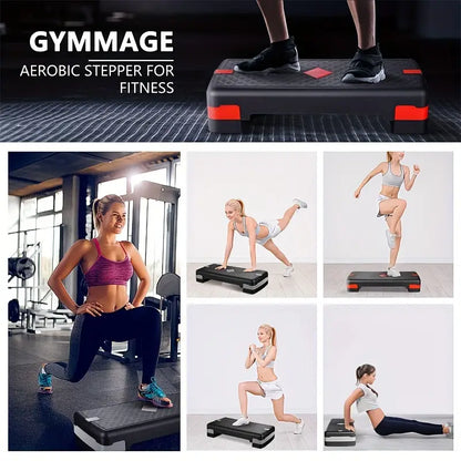 Adjustable Sports Fitness Pedal with Pull Rope - 81cm, Black and Red