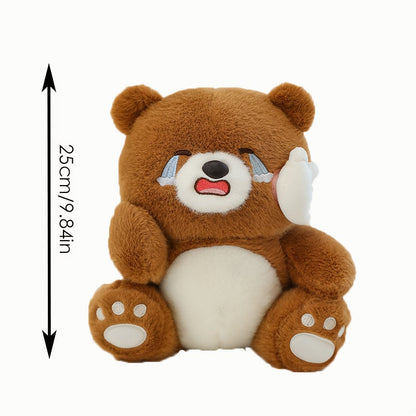 Happy Crying Bear Plush Toy for Valentines Gift