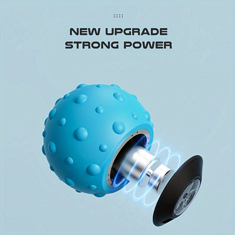 Portable USB Rechargeable Massage Ball – 5-Speed(Blue)