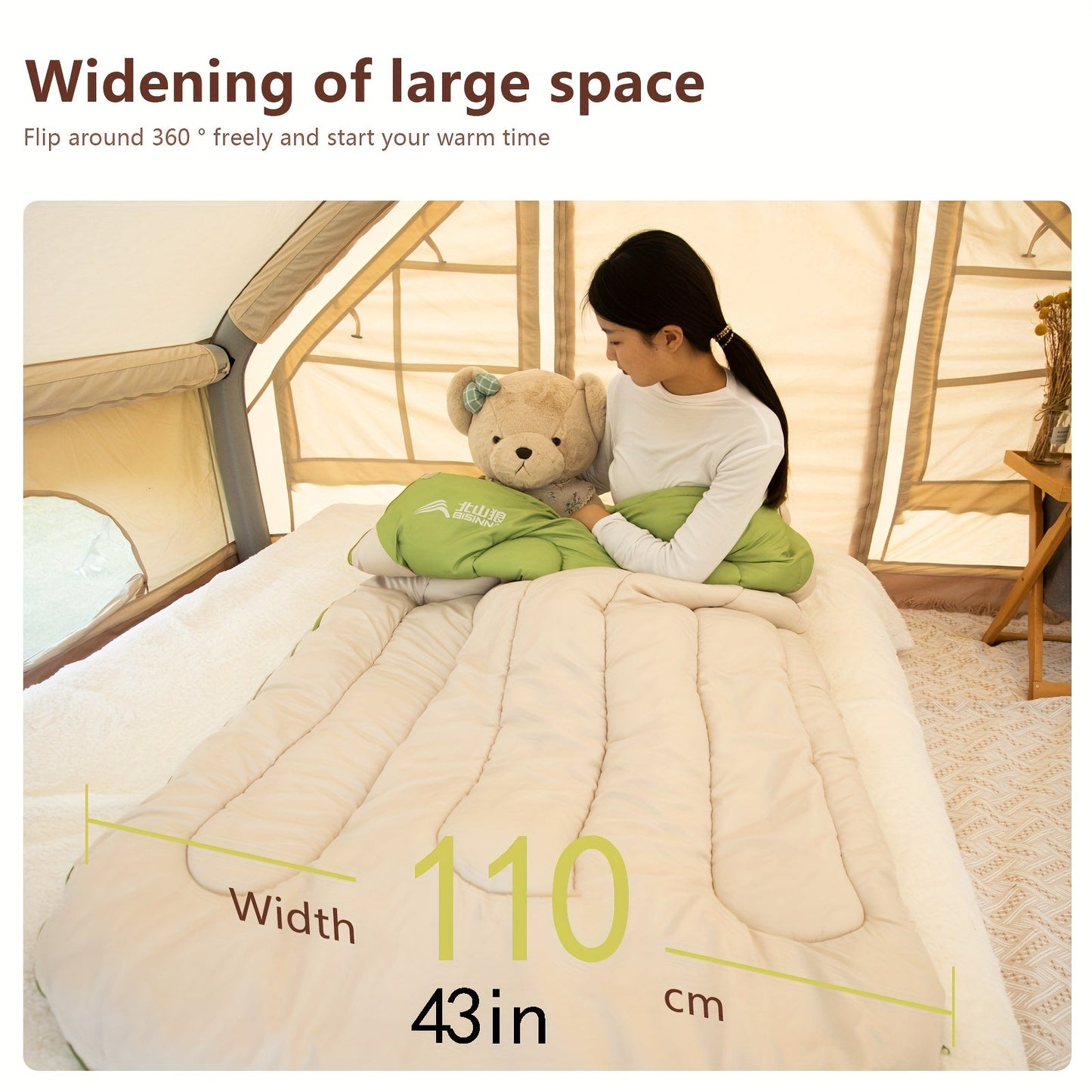 Portable Synthetic Fiber Sleeping Bag for Camping