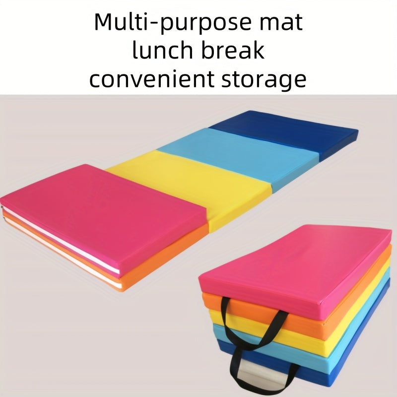 Folding Rainbow Gymnastics Fitness Mat Non-Slip