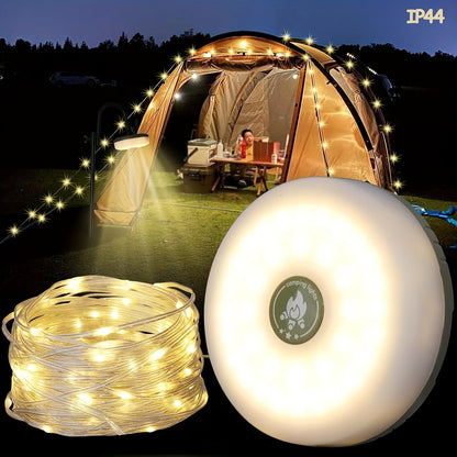 Rechargeable Camping String Lights with 5 Modes