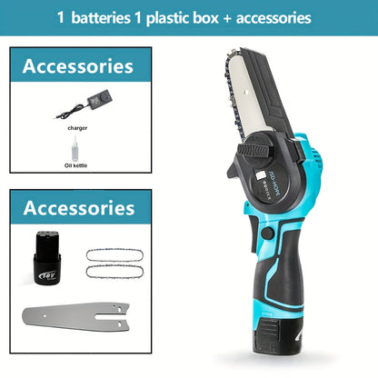 Mini Cordless Chainsaw 18V Handheld Tree Cutter