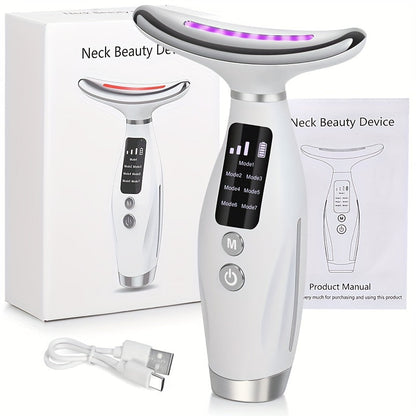 Neck & Face Massager Heated Skincare Tool (7-in-1)