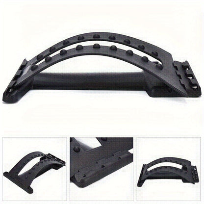 Back Magic Stretcher & Lower Lumbar Support - Spine Massager(Black)