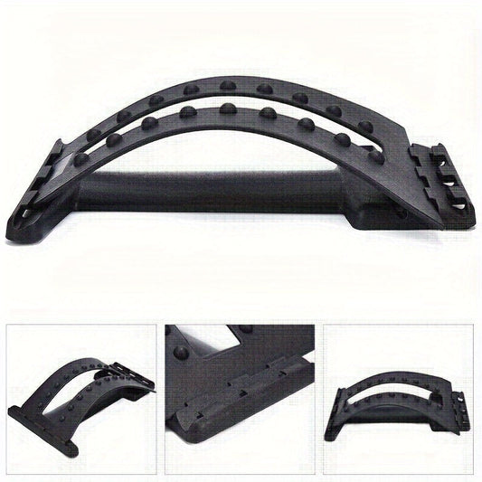 Back Magic Stretcher & Lower Lumbar Support - Spine Massager(Black)