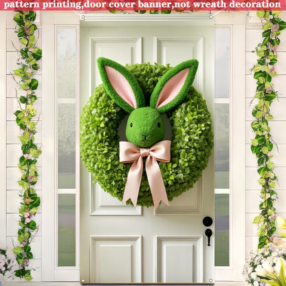 Easter Bunny Wreath Hanging Banner for Farmhouse Decor