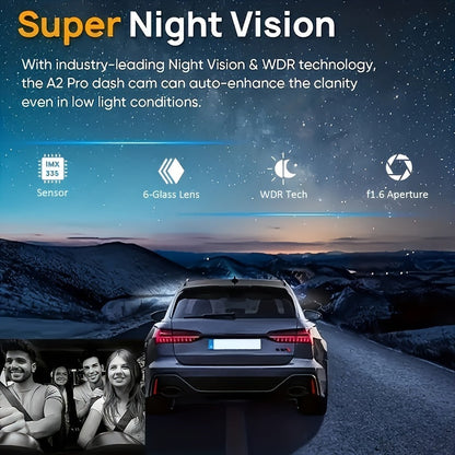1080P Dual-Lens Car Dash Cam with Night Vision