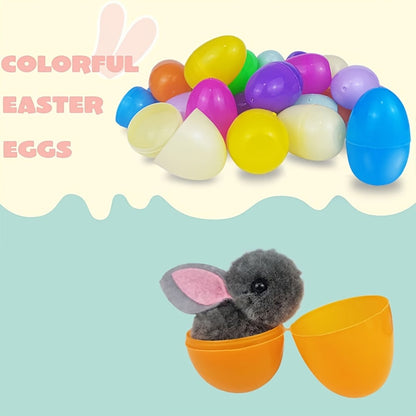 42pcs Colorful Easter Eggs with Stuffed Bunny Animals