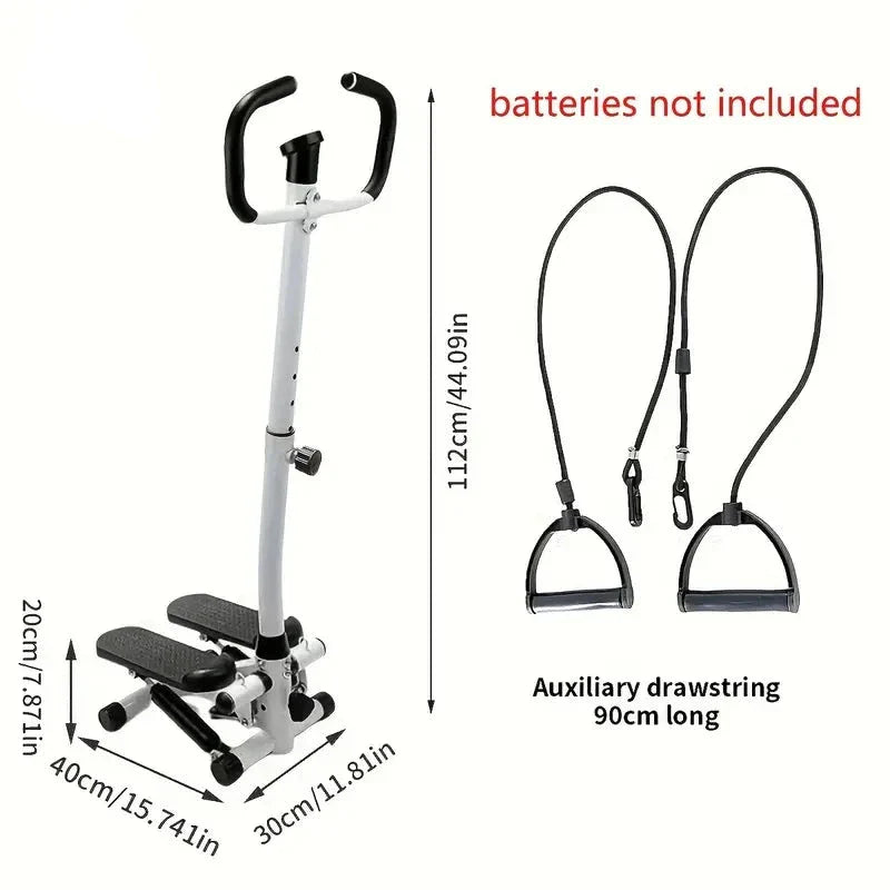 Mini Exercise Stepper with Resistance Band and Calories Counter
