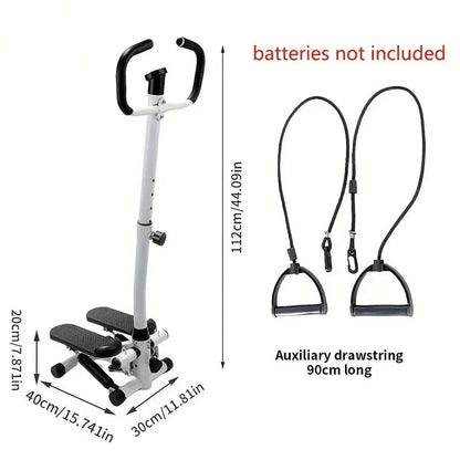 Mini Exercise Stepper with Resistance Band and Calories Counter