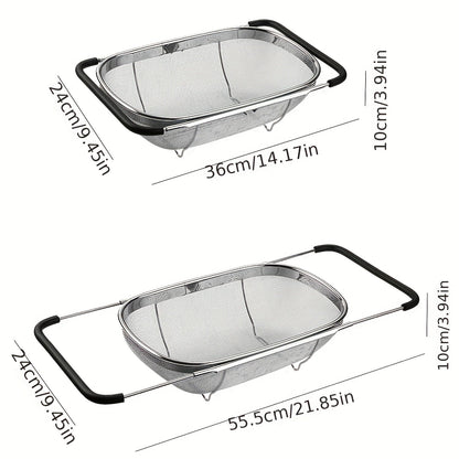 Adjustable Stainless Steel Sink Colander Rack