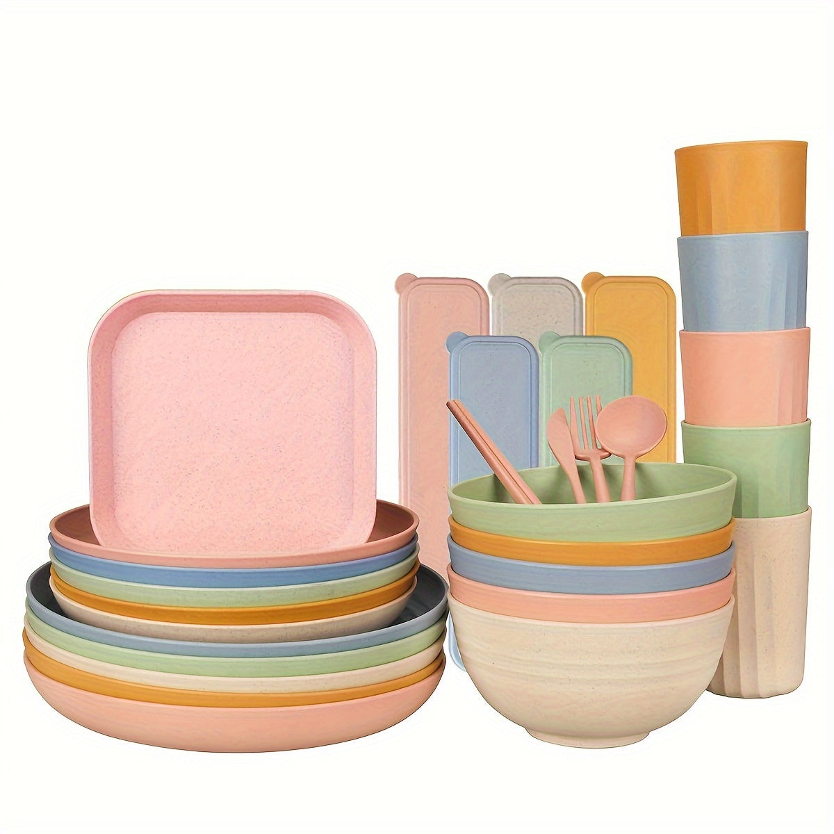 Outdoor Camping Dinnerware Set for 5 (62pcs)