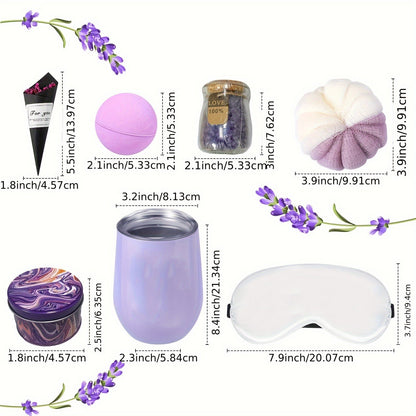 Crystal Bath Purple Salt Gift Set Lavender