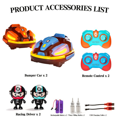 Remote Control Dual Bumper Cars Set with Lights