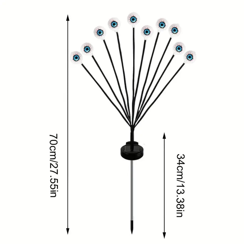 Spooky Solar Gaze: Haunting Halloween Eyeball Stake Lights