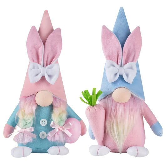 2-Pack Easter Gnome Plush Toys Set