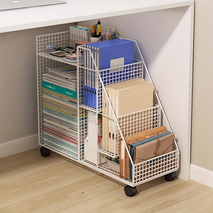 Mobile Storage Cart with Wheels for Desk Organization