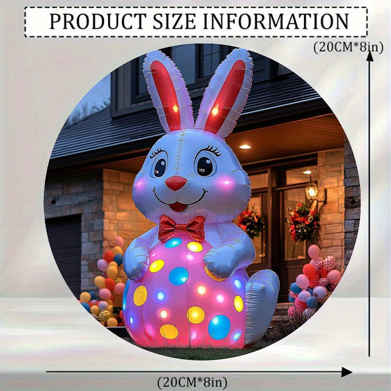 Polka-Dot Egg Inflatable Easter Bunny