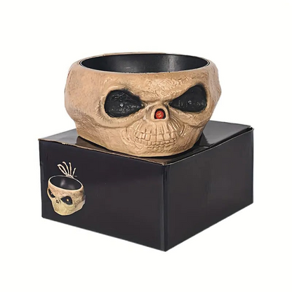 Pumpkin Hand Fruit Plate - Motion-Activated LED Eyes