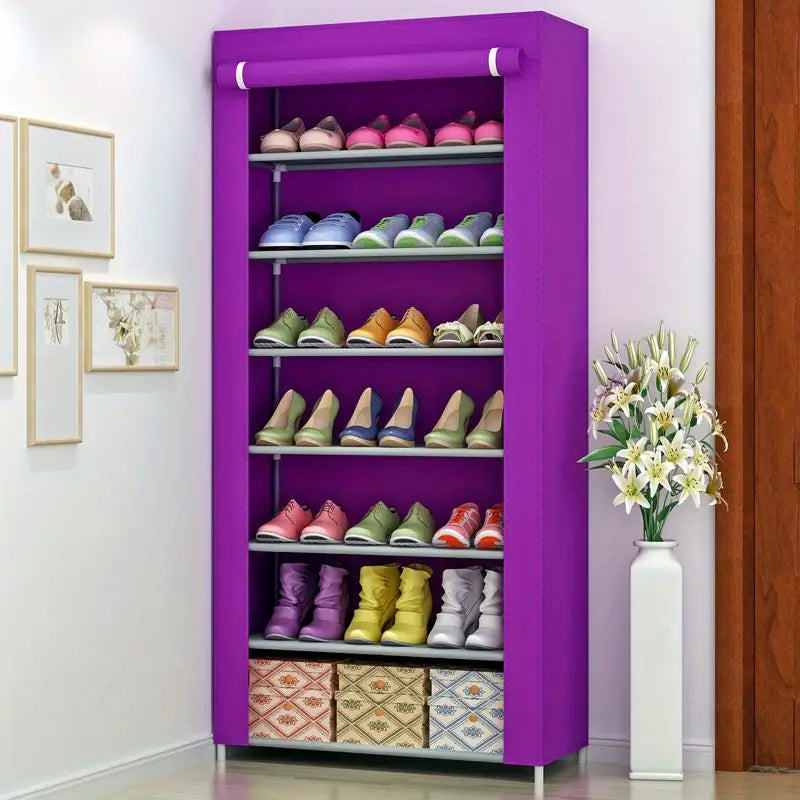 Safeguard your shoes with this dust-proof cabinet, keeping them clean and organized