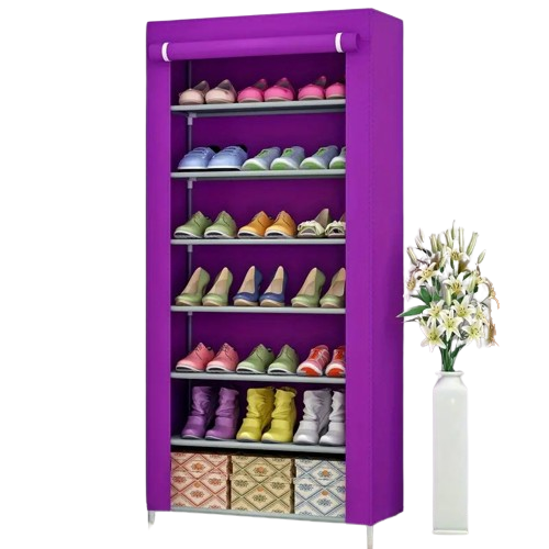 Safeguard your shoes with this dust-proof cabinet, keeping them clean and organized