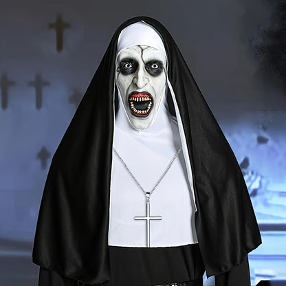 Nun Mask Horror Costume for Adults