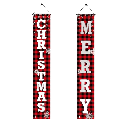 Enhance Your Festive Decor with Set of 2 Christmas Outdoor Porch Signs