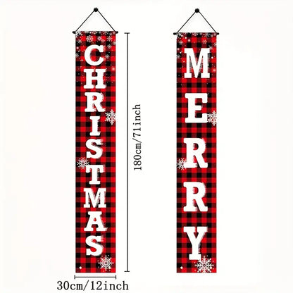 Enhance Your Festive Decor with Set of 2 Christmas Outdoor Porch Signs