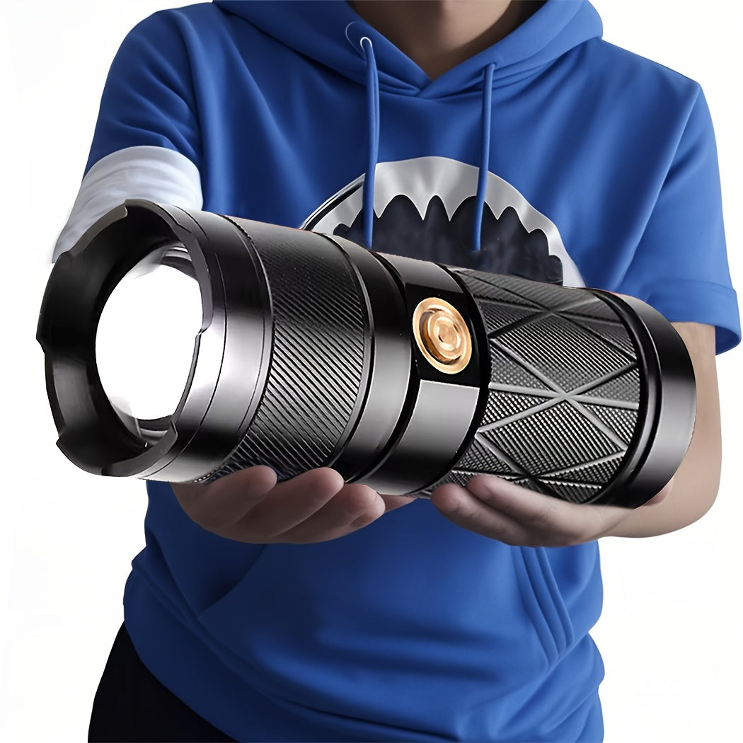 Tactical Flashlight Rechargeable Zoomable 8 Modes