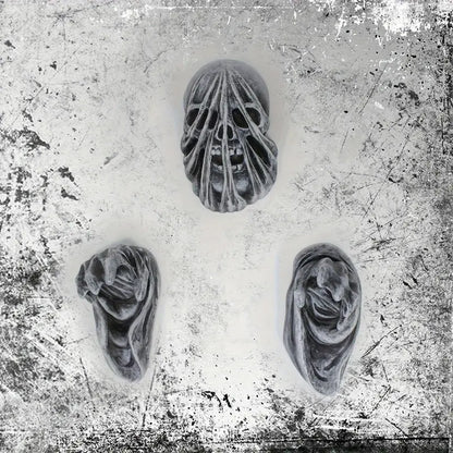 3-Piece Set of 5-Inch Realistic Ghost Hands - Wall-Mounted Head Pendants