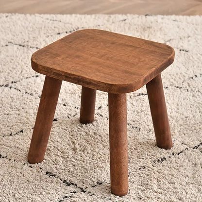 1pc Wood Shoe Stool - Walnut
