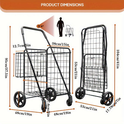 Heavy Duty Utility Shopping Cart