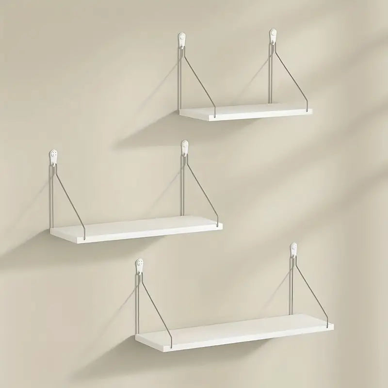 Harmony in Hanging: 3 Floating Storage Shelves