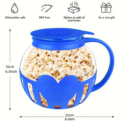 Microwave Popcorn Maker Glass Quart