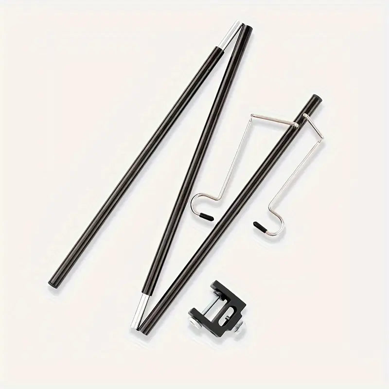 Portable Folding Lamp Pole - Lightweight Collapsible Aluminum Lantern Stand