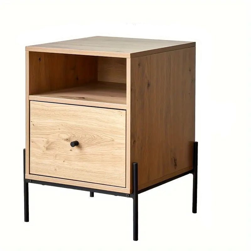 Wood Bedside Cabinet - Quiet Glide Drawers